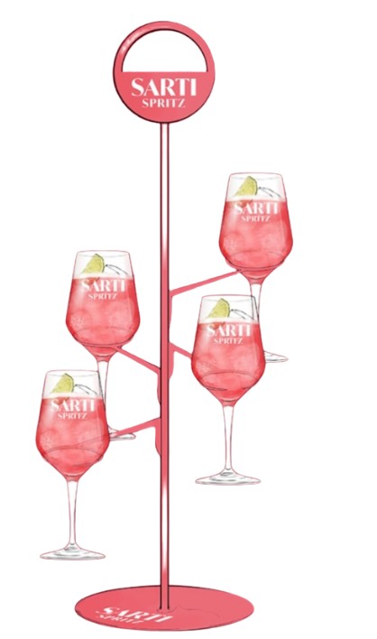 Sarti Sprizz Tree – Sarti Baum mit 4 Gläsern Sarti Sprizz
